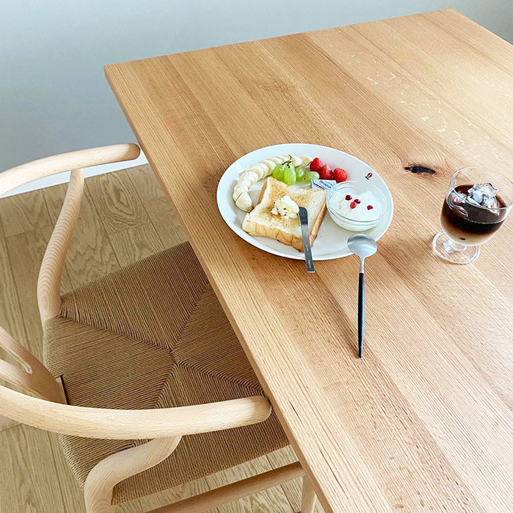 Contemporary Solid Wood Standard Dining Set Rectangle Kitchen Dining Set with 4 Legs Base