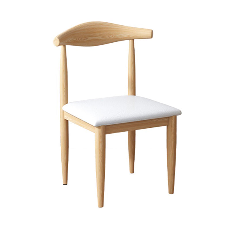 Contemporary Fixed Solid Wood Dining Room Table with 4 Solid Wood Legs Kitchen Dining Set