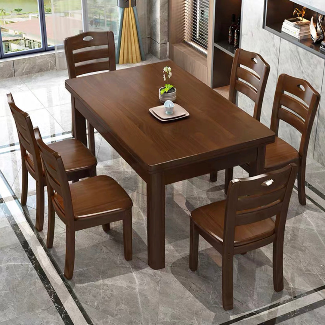 Traditional Standard Solid Wood Top Dining Room Set of Rectangle Shape for Kitchen Table Set