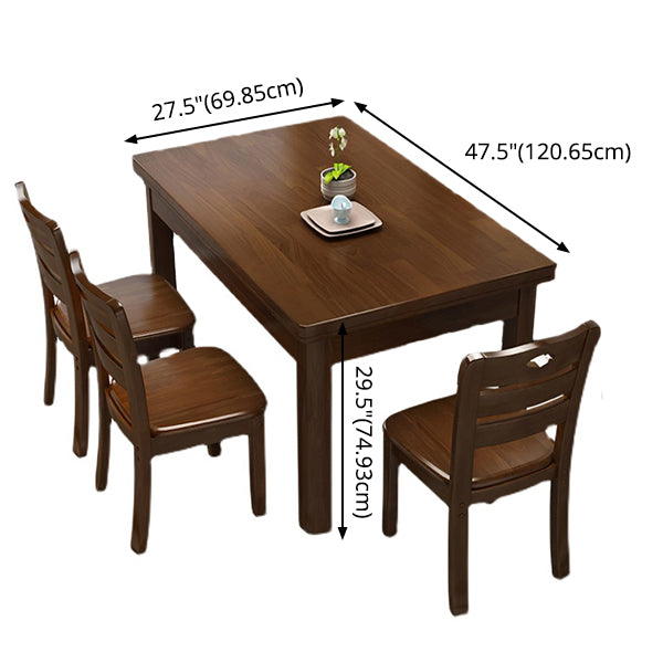 Traditional Standard Solid Wood Top Dining Room Set of Rectangle Shape for Kitchen Table Set