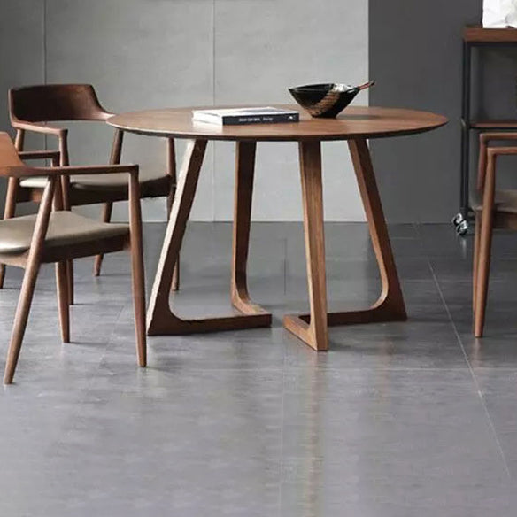 Modern Solid Wood Dining Room Set with Round Table Home Dining Table Furniture