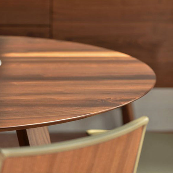 Modern Solid Wood Dining Room Set with Round Table Home Dining Table Furniture