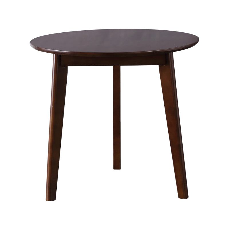 Modern Style Solid Wood Brown Dining Room Set with Round Table Formal Dining Table Furniture