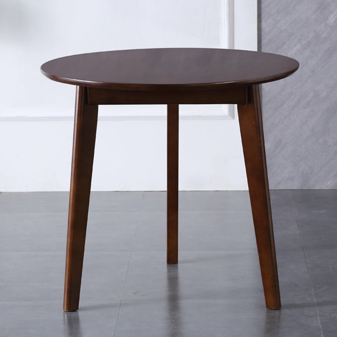 Modern Style Solid Wood Brown Dining Room Set with Round Table Formal Dining Table Furniture