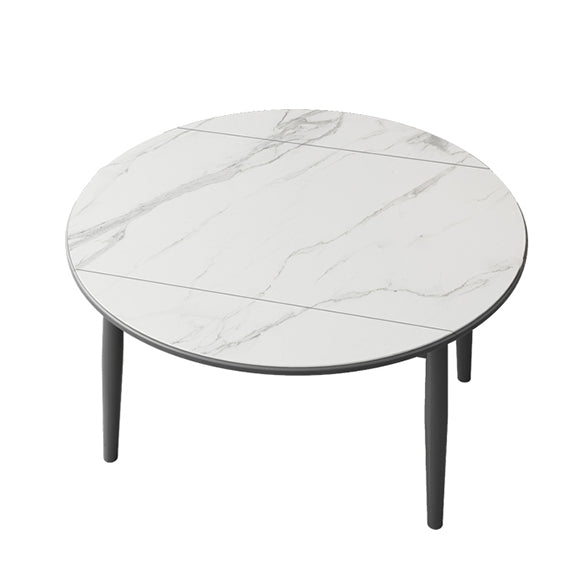 Kitchen Modern Sintered Stone Dining Table of Traditional Height with Space-Saving Dining Room Sets