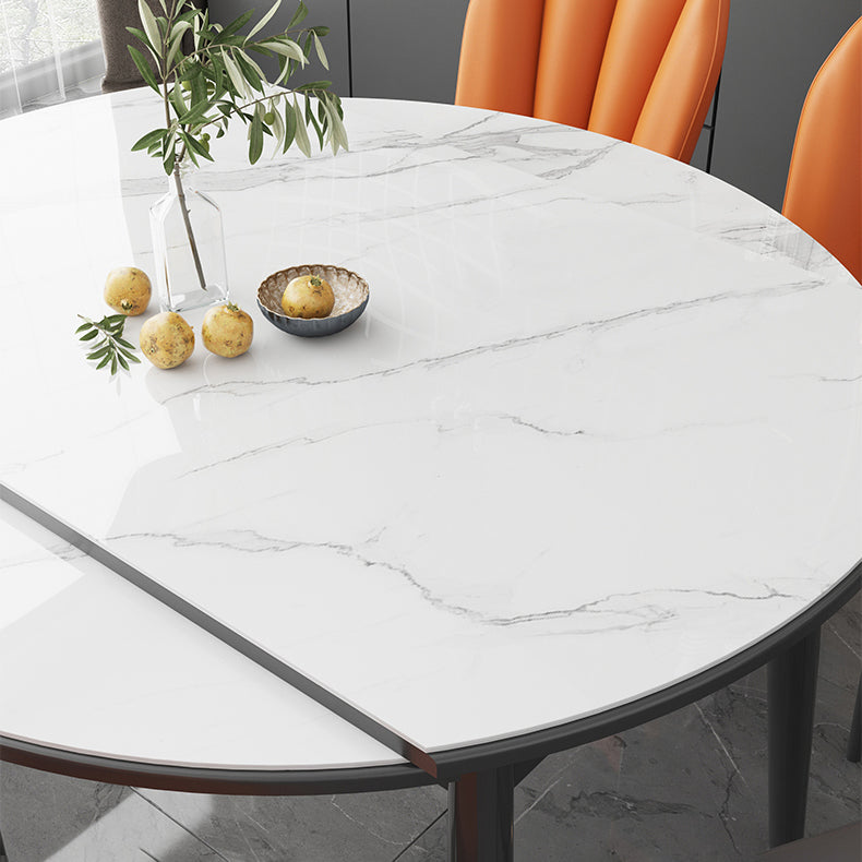 Kitchen Modern Sintered Stone Dining Table of Traditional Height with Space-Saving Dining Room Sets