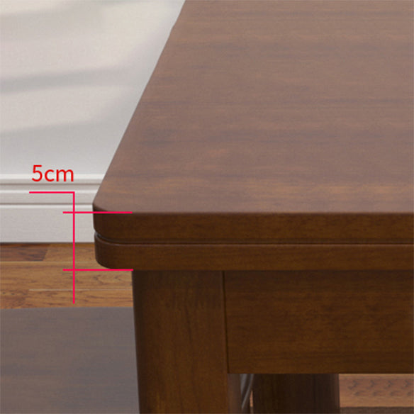 Traditional Standard Height Solid Wood Dining Table Rectangle Dining Room Set For Home