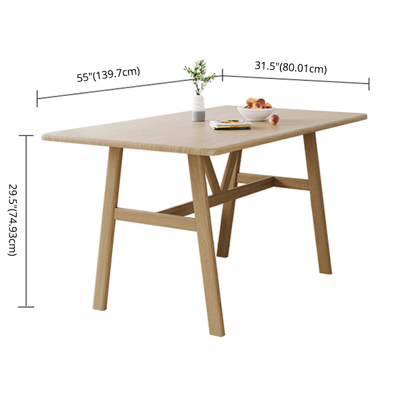 Rectangular Contemporary MDF Dining Room Set Dining Furniture Set with Metallic Base