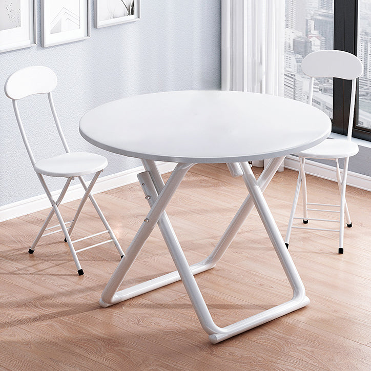 Modern Wooden Dining Room Set with Round Table Space-Saving Design Dining Table Furniture