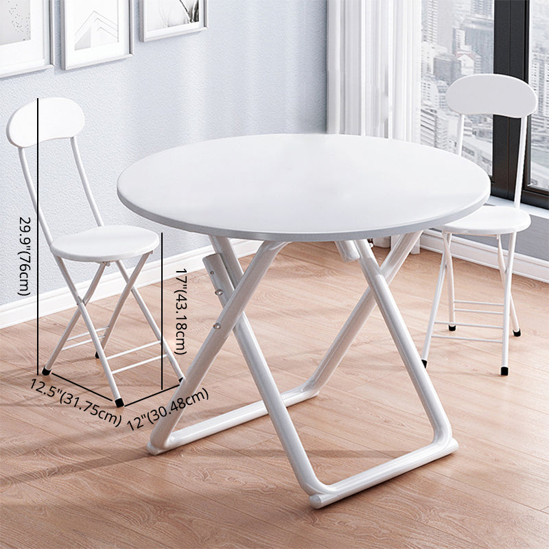 Modern Wooden Dining Room Set with Round Table Space-Saving Design Dining Table Furniture