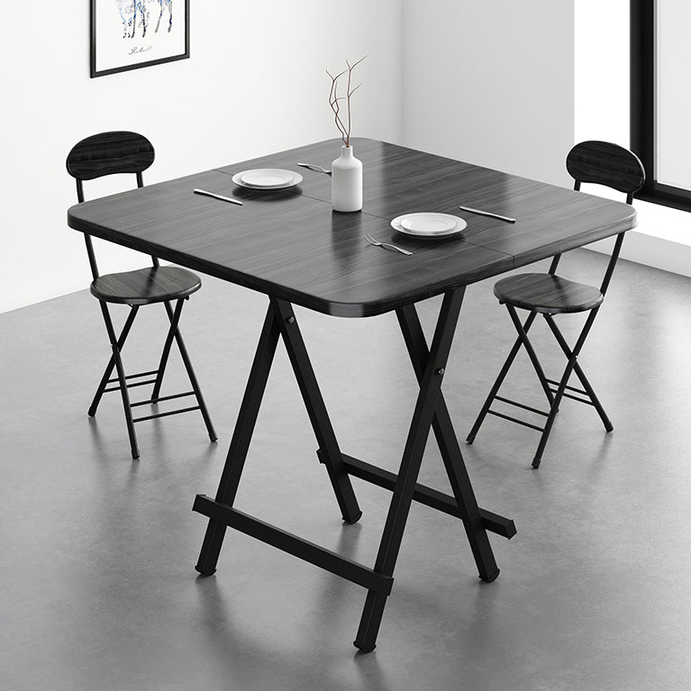 Modern Wooden Dining Room Set with Round Table Space-Saving Design Home Dining Table Furniture