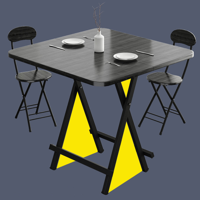 Modern Wooden Dining Room Set with Round Table Space-Saving Design Home Dining Table Furniture