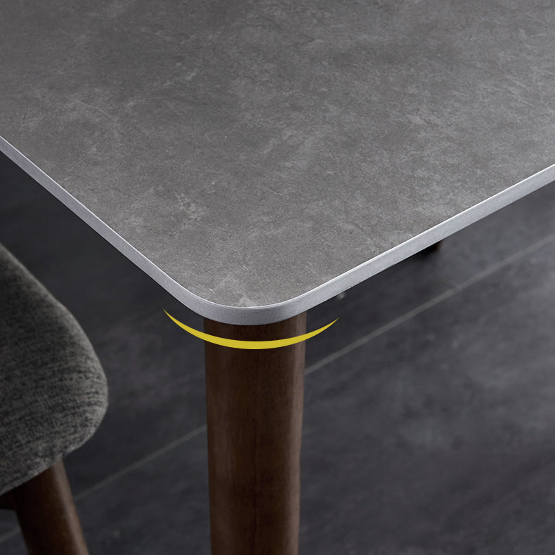 Modern Sintered Stone Dining Room Set with Rectangle Table Home Use Dining Table Furniture