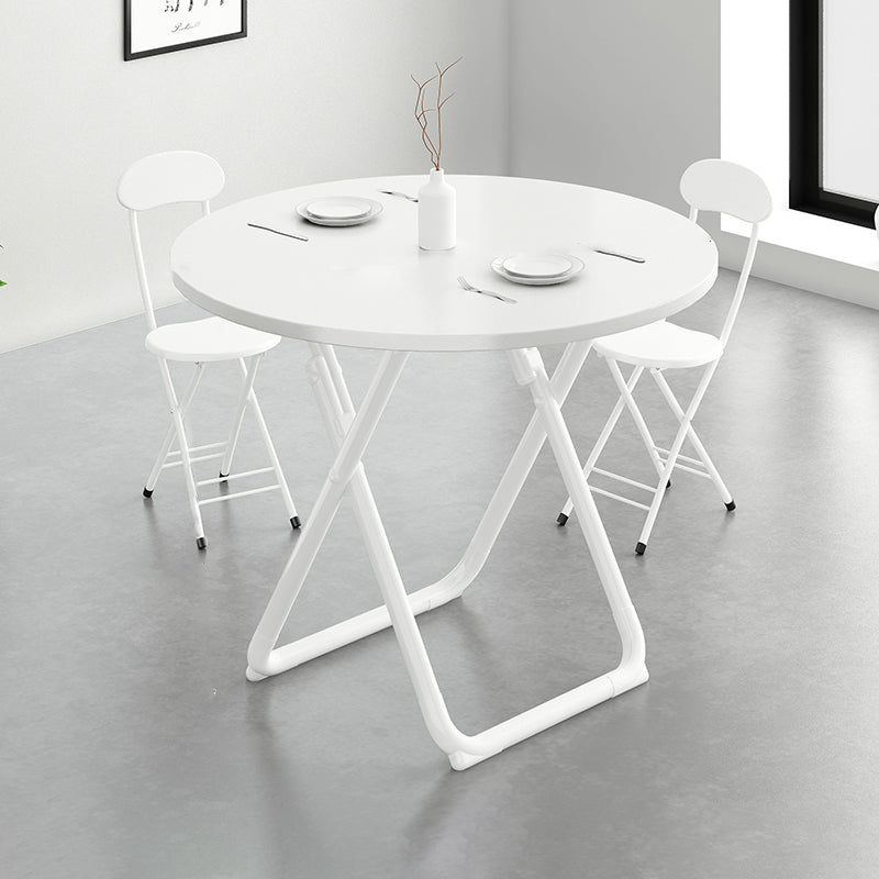 Modern Wooden Dining Room Set with Round Table Space-Saving Design Home Use Dining Table Furniture