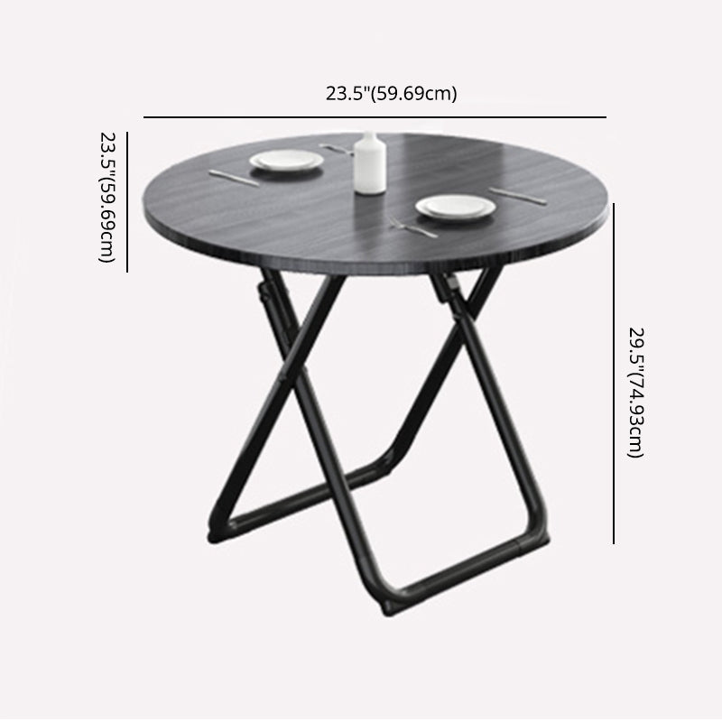 Modern Wooden Dining Room Set with Round Table Space-Saving Design Home Use Dining Table Furniture