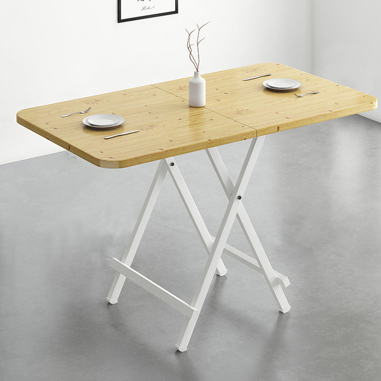 Modern Style Wooden Dining Room Set with Round Table Space-Saving Design Dining Table Furniture