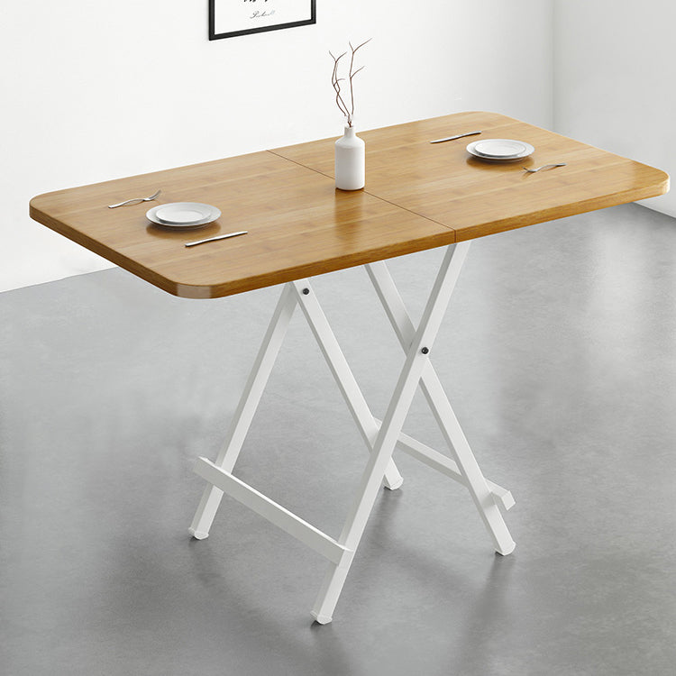 Modern Style Wooden Dining Room Set with Round Table Space-Saving Design Dining Table Furniture