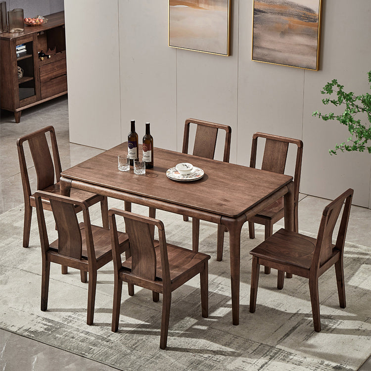Traditional Solid Wood Dining Room Set with Rectangle Table Dining Table Furniture for Home
