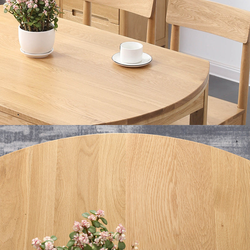 Minimalist Wooden Dining Set Standard Height with 4 Legs Base Dining Room Set for Home Use