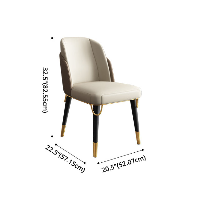 Modern Dining Room Set Standard Height with Sintered Stone Top and White Leg Formal Table Set