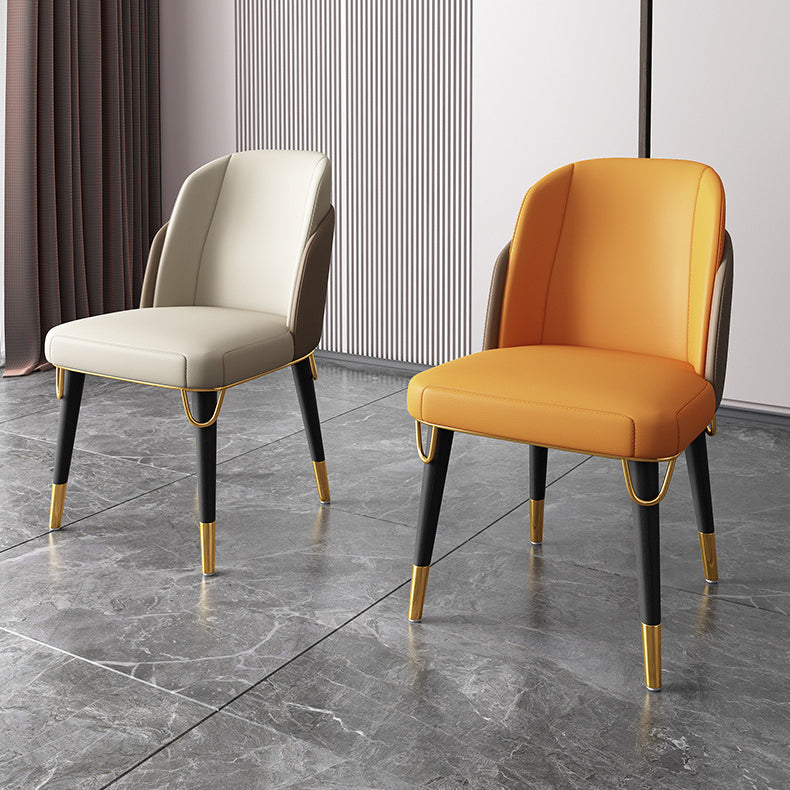 Modern Dining Room Set Standard Height with Sintered Stone Top and White Leg Formal Table Set