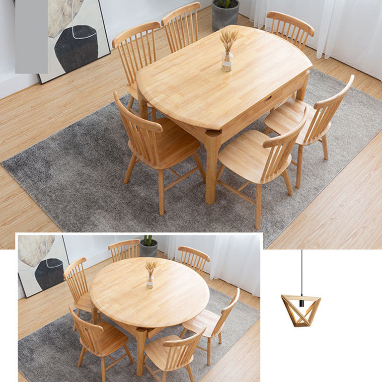 Modern Wooden Foldable Furniture Standard Height Formal Dining Room Table Set for Home Use