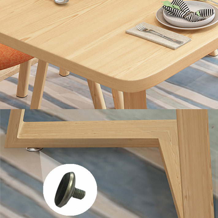 Fixed Contemporary Solid Wood Dining Room Set with Rectangle Shape Dining Set for Restaurant