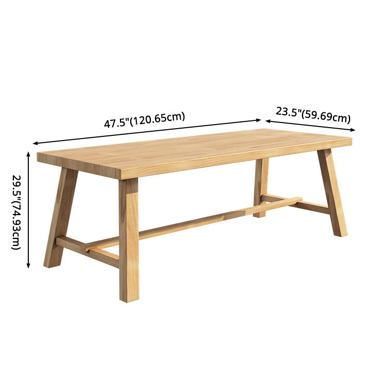 Square Modern Style Dining Room Set Solid Wood Dining Furniture Set with Trestle Table