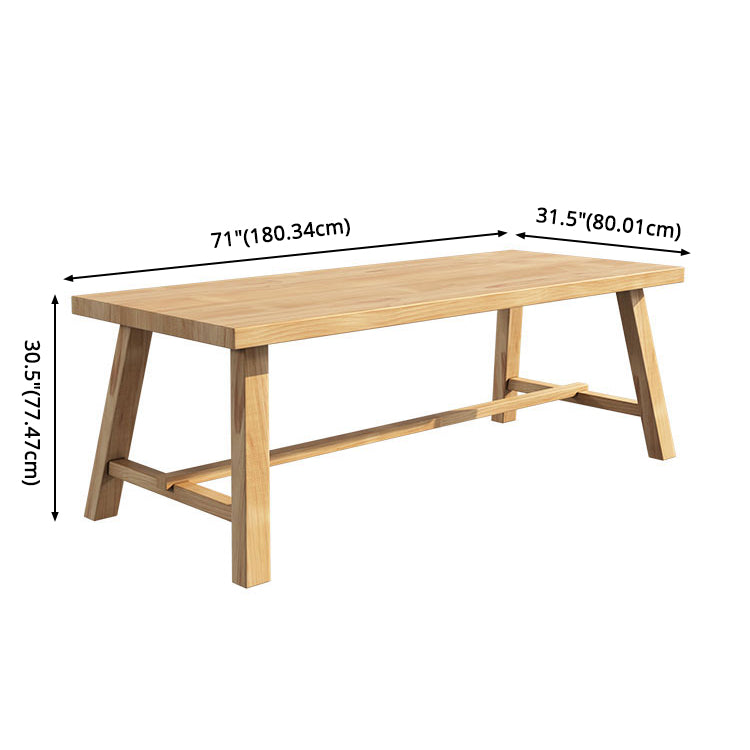 Square Modern Style Dining Room Set Solid Wood Dining Furniture Set with Trestle Table