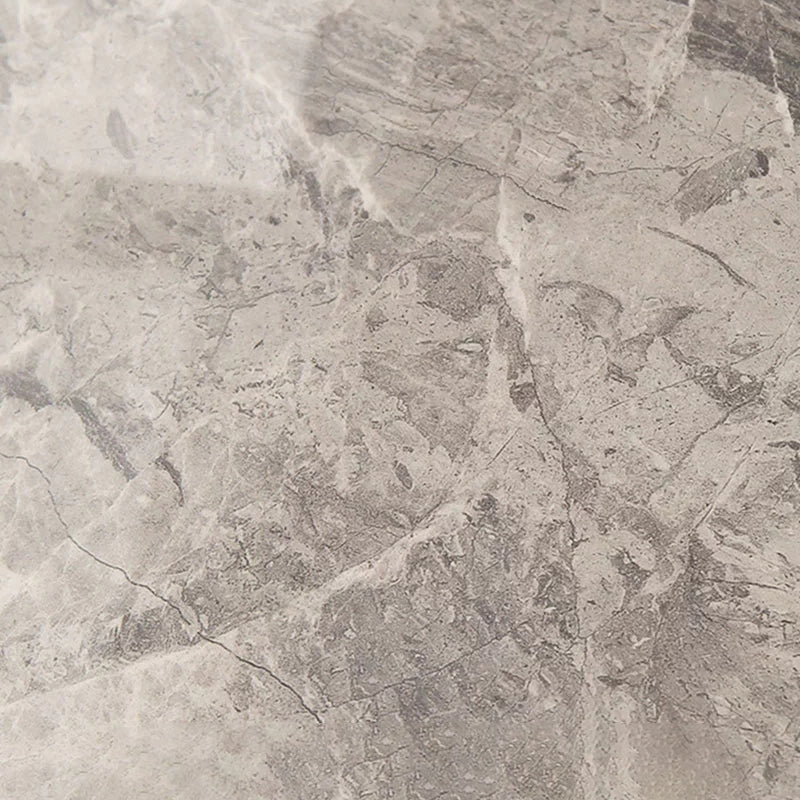 Contemporary Style Sintered Stone Dining Table with Grey Fixed Table and 4 Legs Base