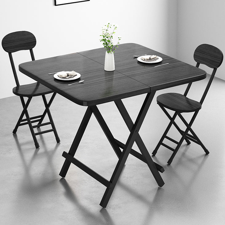 Modern Style Traditional Height Dining Set with Folding Table and Chairs