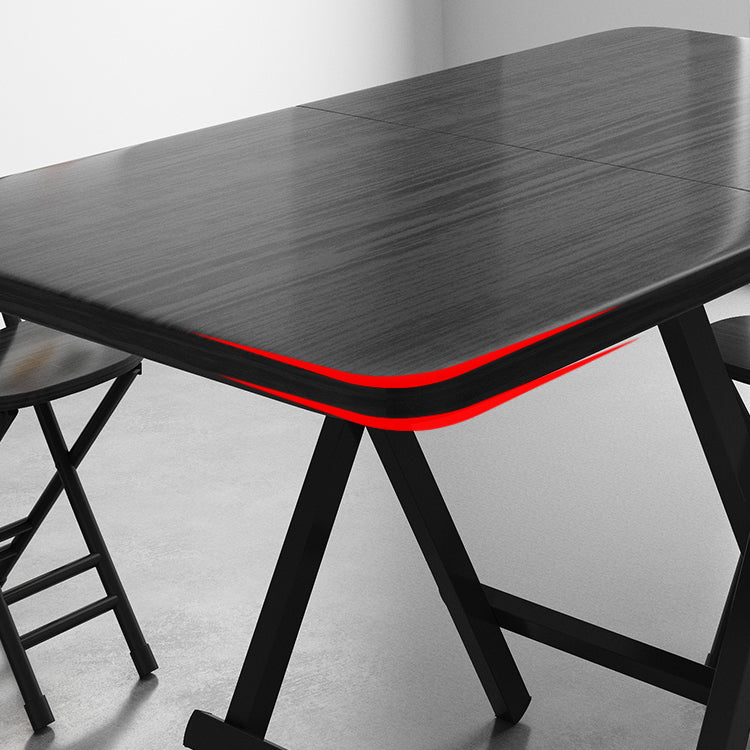 Modern Style Traditional Height Dining Set with Folding Table and Chairs