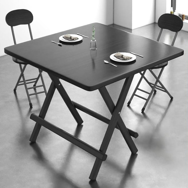 Contemporary Style Traditional Height Dining Set with Folding Table and Chairs
