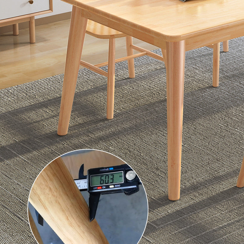 Modern Wood Dining Table Set of 5/7 with Rectangle Table Dining Set with Winsor Chairs