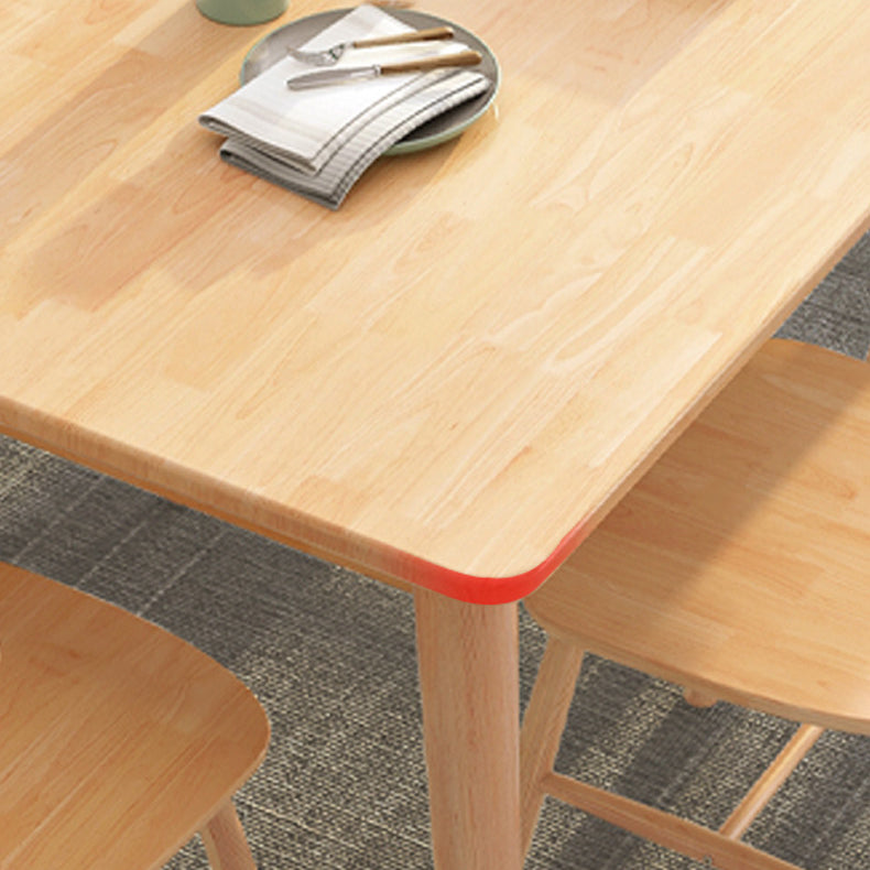 Modern Wood Dining Table Set of 5/7 with Rectangle Table Dining Set with Winsor Chairs