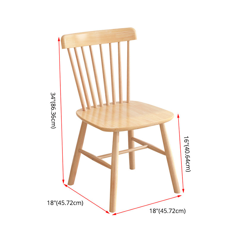 Modern Wood Dining Table Set of 5/7 with Rectangle Table Dining Set with Winsor Chairs
