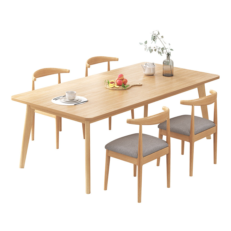 Minimalist Standard Kitchen Dining Set MDF Rectangle Shape Dining Set with 4 Legs Base