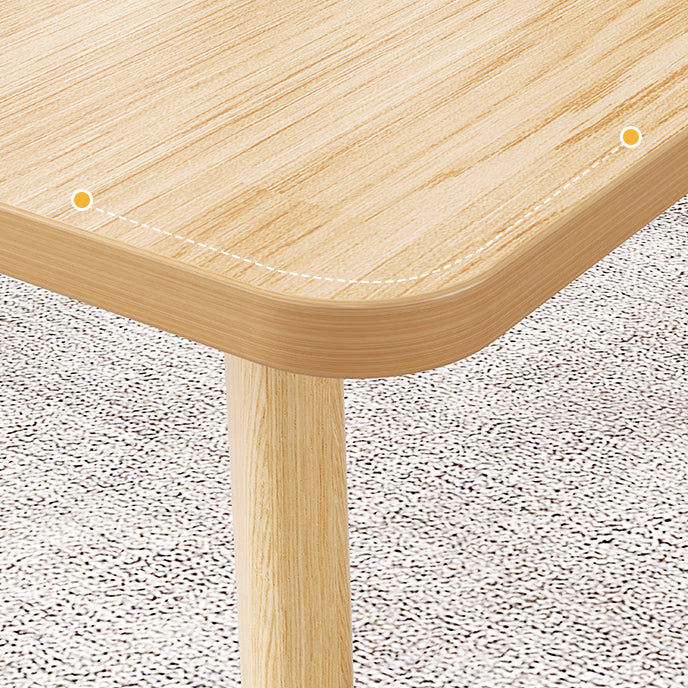 Minimalist Standard Kitchen Dining Set MDF Rectangle Shape Dining Set with 4 Legs Base