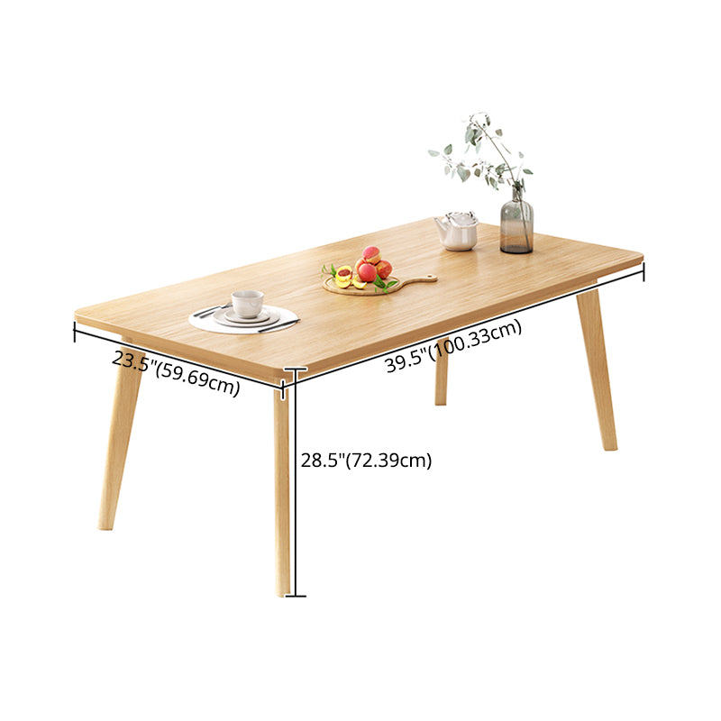 Minimalist Standard Kitchen Dining Set MDF Rectangle Shape Dining Set with 4 Legs Base