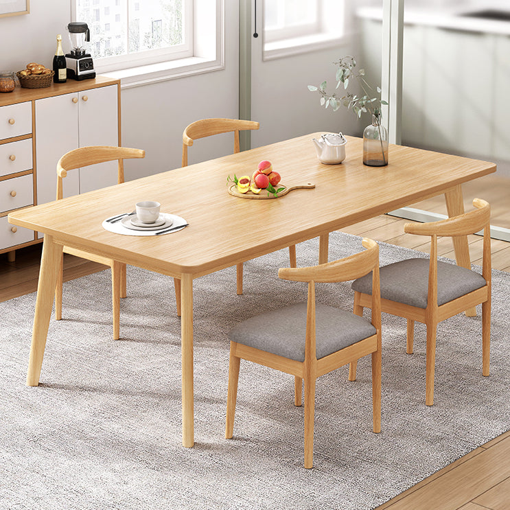 Minimalist Standard Kitchen Dining Set MDF Rectangle Shape Dining Set with 4 Legs Base