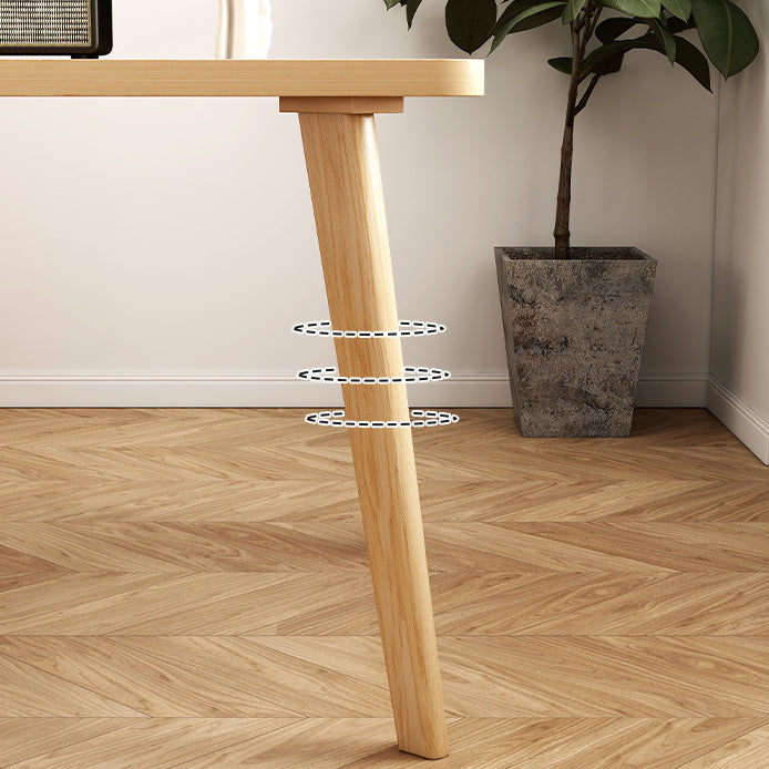 Modern Solid Wood Rectangle Shape Dining Set Khaki Standard Dining Set for Kitchen