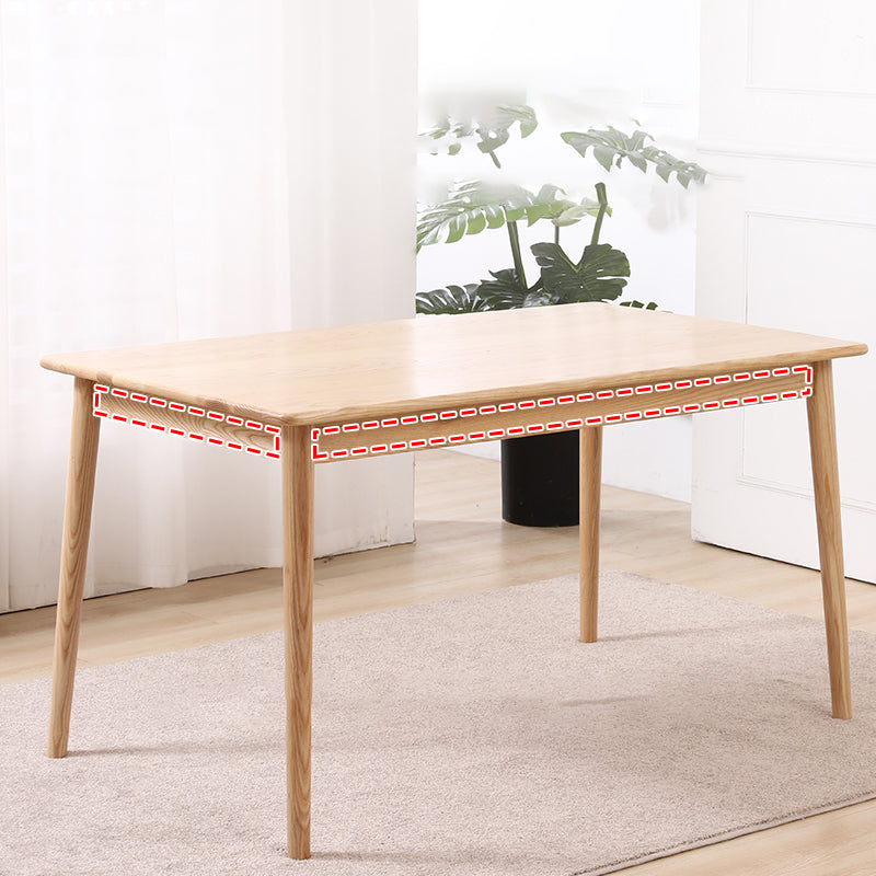 Minimalist Style Solid Wood Dining Table Set of Rectangle Shape Formal Dinette Set