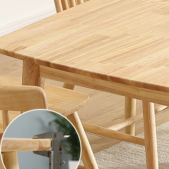 Minimalist Style Solid Wood Dining Table Set of Rectangle Shape Formal Dinette Set