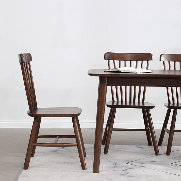 Contemporary Solid Wood Rectangle Shape Dining Furniture 4 Wood Legs Formal for Dining Furniture