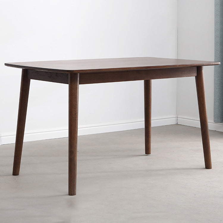 Contemporary Solid Wood Rectangle Shape Dining Furniture 4 Wood Legs Formal for Dining Furniture