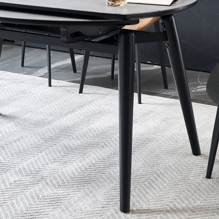 Minimalist Style Sintered Stone Dining Table Set of Collapsible Dinette Set