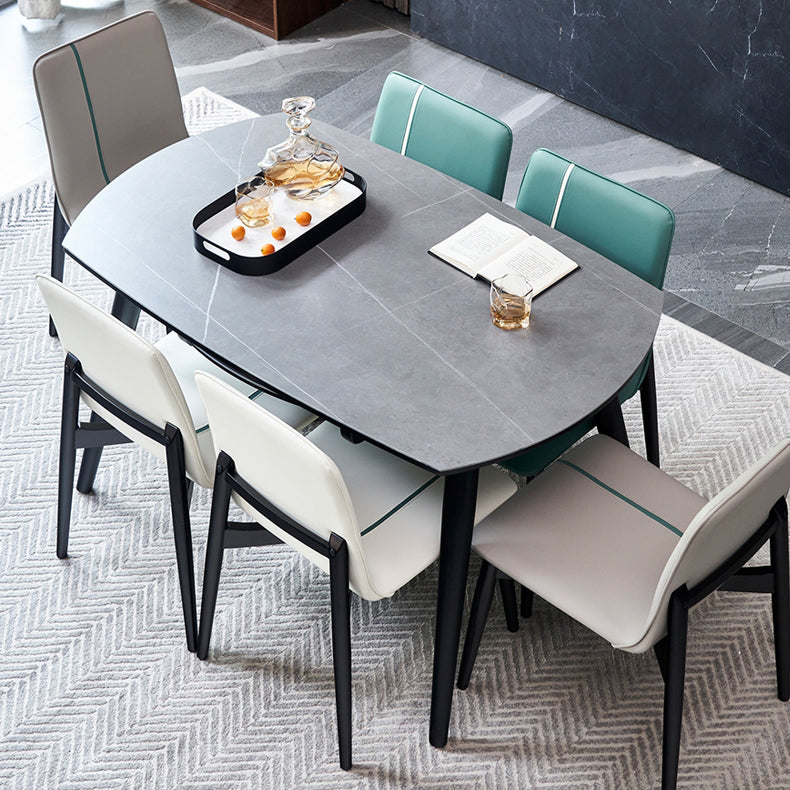 Minimalist Style Sintered Stone Dining Table Set of Collapsible Dinette Set