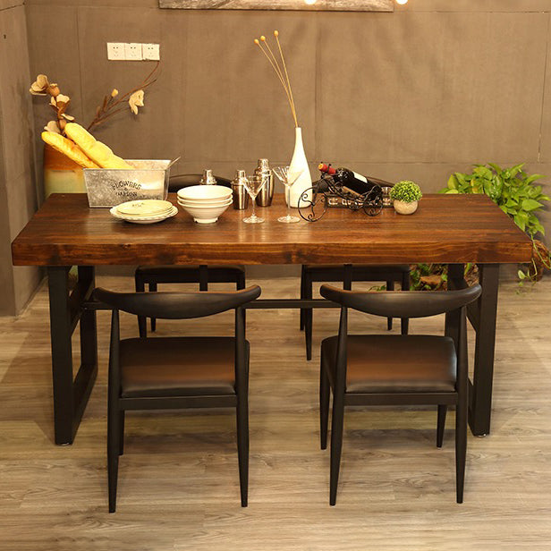 Industrial Style Kitchen Solid Wood Furniture of Standard Height Formal DiningRoom Table Set