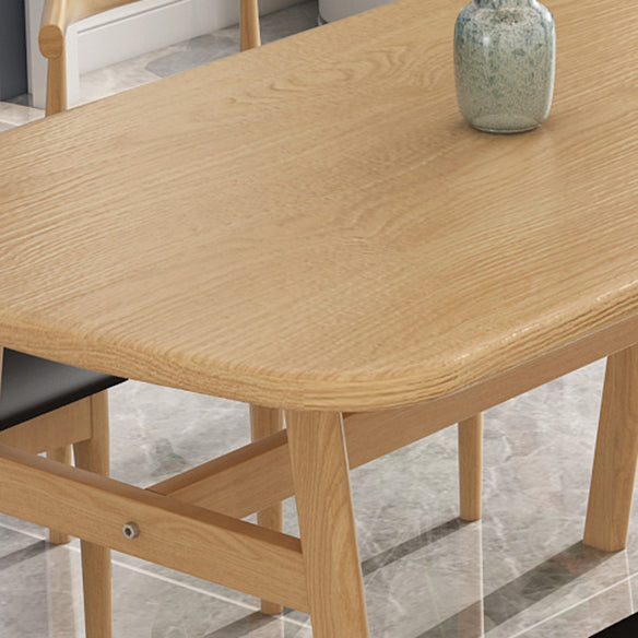 Minimalist Traditional Height Wood Dining Table Rectangle Dining Room Set For Home