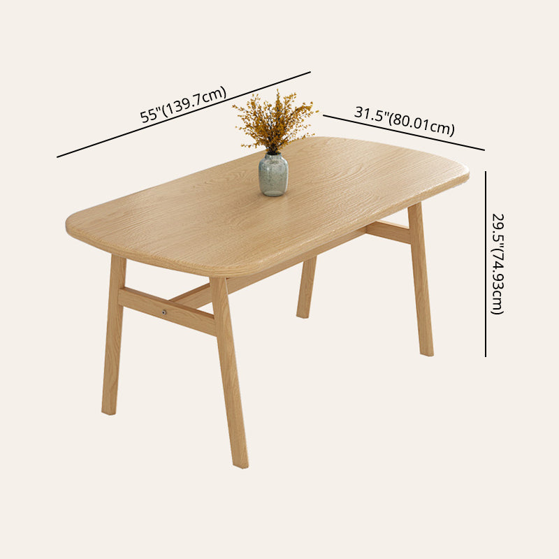 Minimalist Traditional Height Wood Dining Table Rectangle Dining Room Set For Home